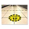 Avery Social Distancing Floor Decal, 10.5 in. dia, Please Wait Here, Yellow/Black Face, Black Graphic, 5PK 83020